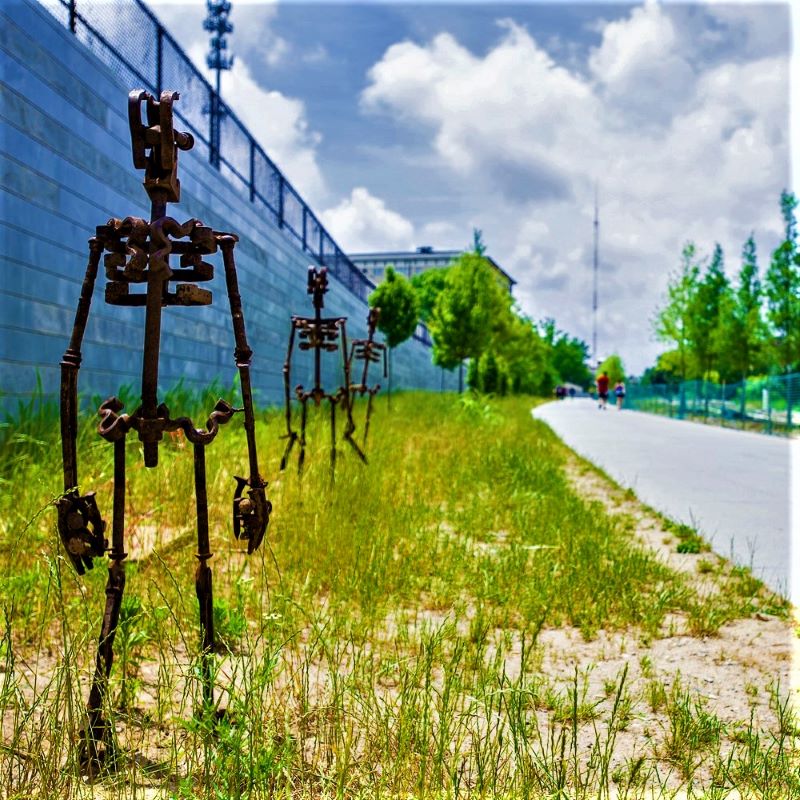 Sculptures in Atlanta beltline